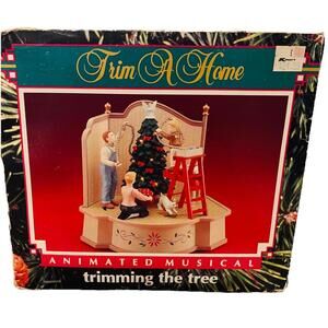 Trim A Home Trimming the Tree Animated Musical Christmas Music Box Vintage
